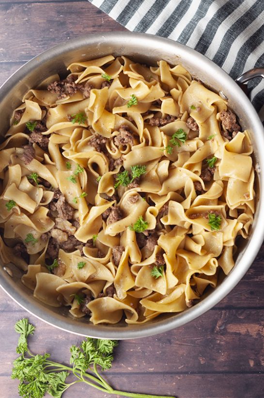 Ground Turkey Stroganoff | Wishes and Dishes