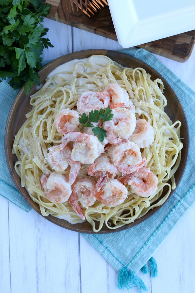 Garlic Butter Shrimp with Creamy Sauce | Wishes and Dishes