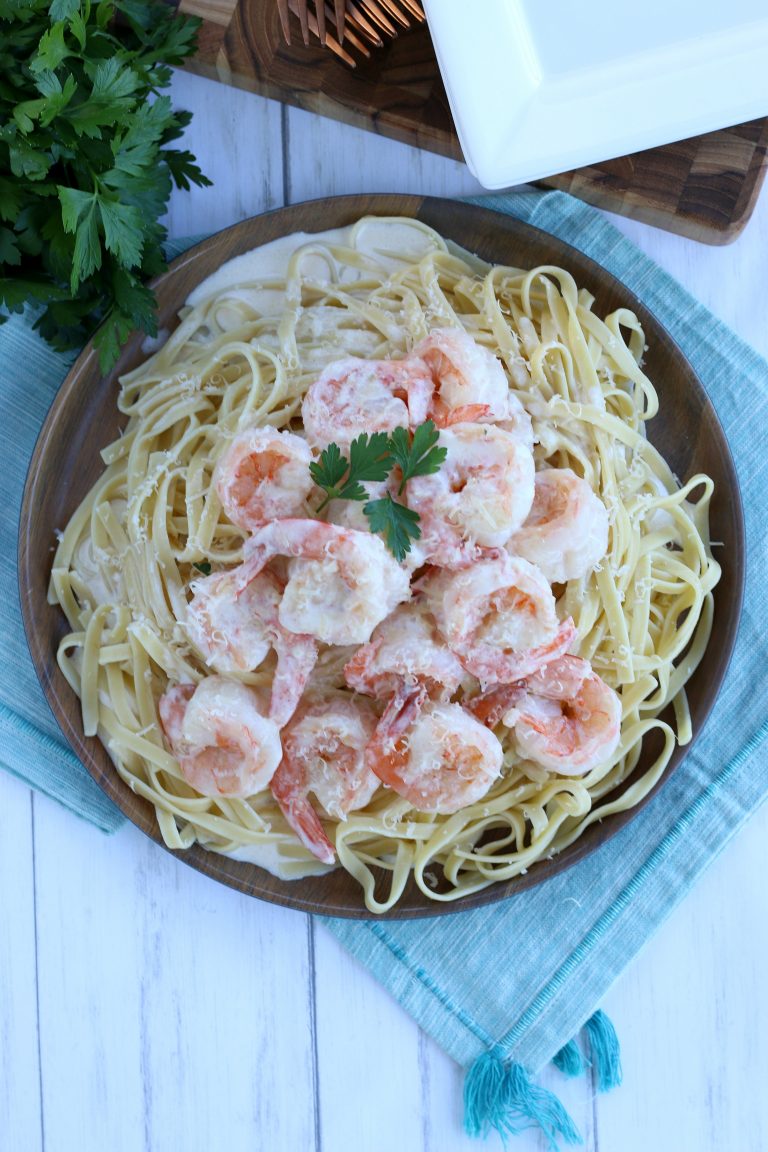 Garlic Butter Shrimp with Creamy Sauce Wishes and Dishes