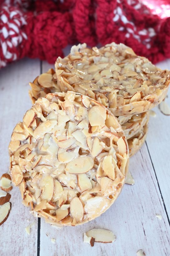 Easy, thin and chewy Almond Crackle Cookies are only 3 ingredients but with big flavor and are a great Thanksgiving or Christmas dessert recipe idea!