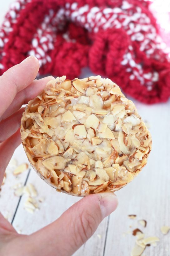 Thin and chewy Almond Crackle Cookies are only 3 ingredients but with big flavor and are a great Thanksgiving or Christmas dessert recipe idea!