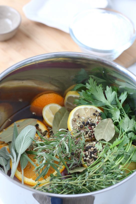 Adding seasonings and flavor to the brine. Brining a turkey adds flavor, we need a flavorful brine recipe.