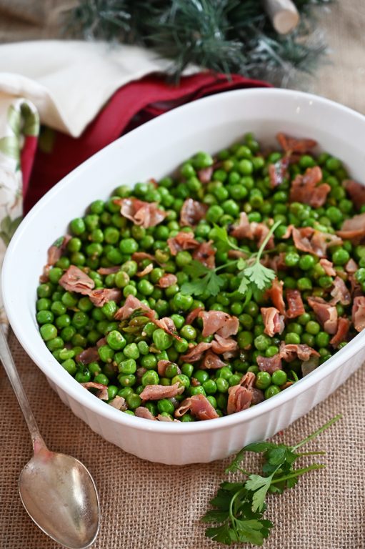 Peas with Prosciutto Wishes and Dishes