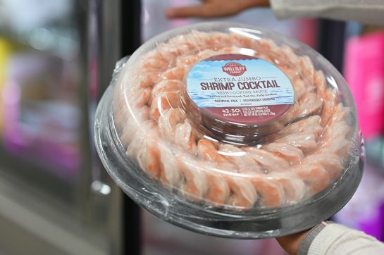 Shrimp cocktail tray at BJ's Wholesale Club