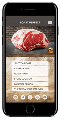 Certified Angus Beef animated Roast Perfect App