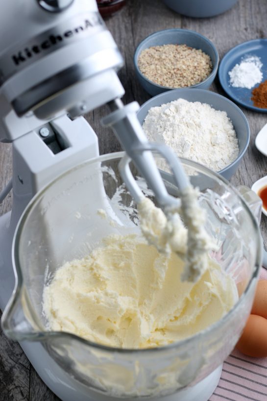 The stand mixer makes linzer cookies so easy to make!