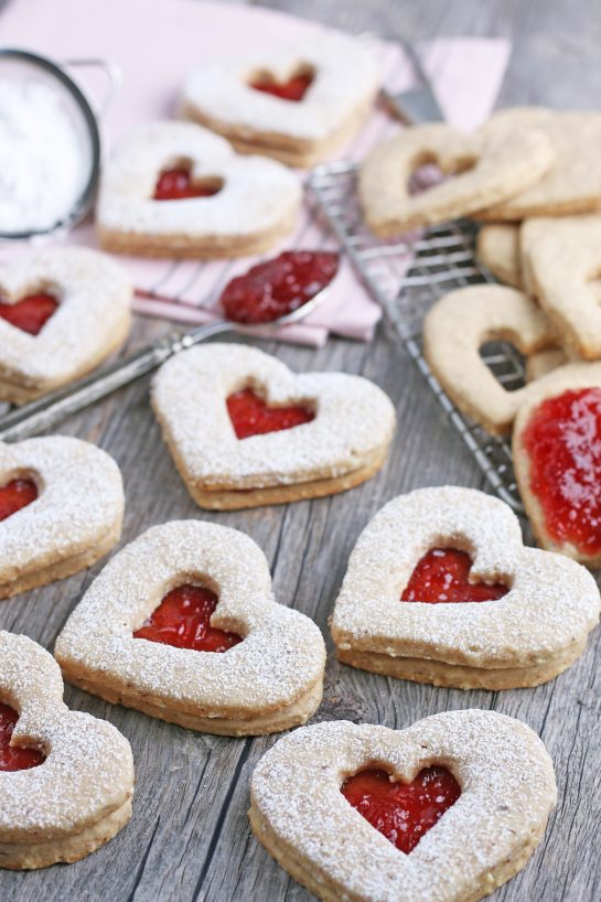 Heart Linzer Cookies Wishes And Dishes