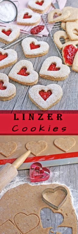 Love is in the air! It’s time for heart shaped cookies to share with our Valentines! These Linzer cookies are perfect for sharing with someone special. This special recipe for Linzer cookies also includes some history on the Linzer tart. 