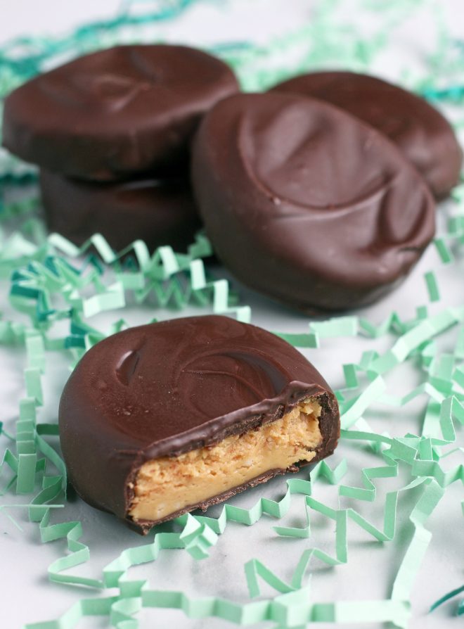 Chocolate Peanut Butter Eggs | Wishes and Dishes