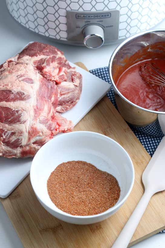 Our ribs start with a dry rub so that they have plenty of seasoning, slow cooker ribs don't have to be bland!