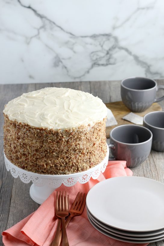 My from scratch Hummingbird Cake is a beloved, classic southern cake recipe packed with banana and pineapple that looks so impressive for a holiday or birthday party!