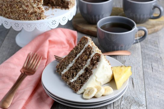 Homemade Hummingbird Cake is a beloved, classic southern cake recipe packed with banana and pineapple that looks so impressive for a holiday or birthday party!