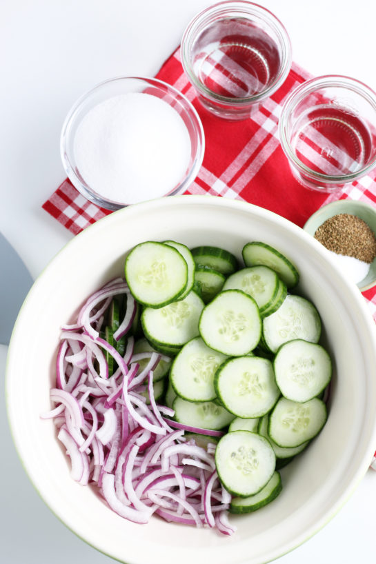 Ready to make the dressing for the cucumber salad