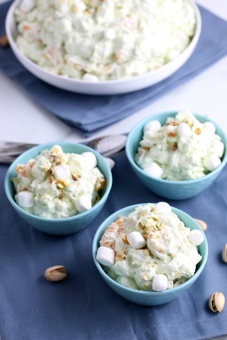 Fluff Fruit Pistachio Salad | Wishes and Dishes