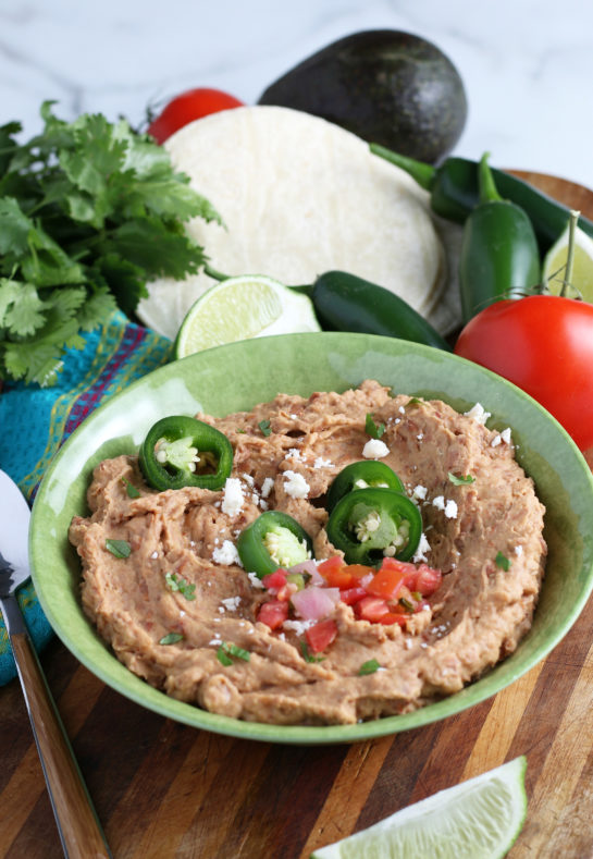 Homemade Refried Beans recipe that is so good you will never go back to store-bought! They are even better than at a Mexican restaurant!