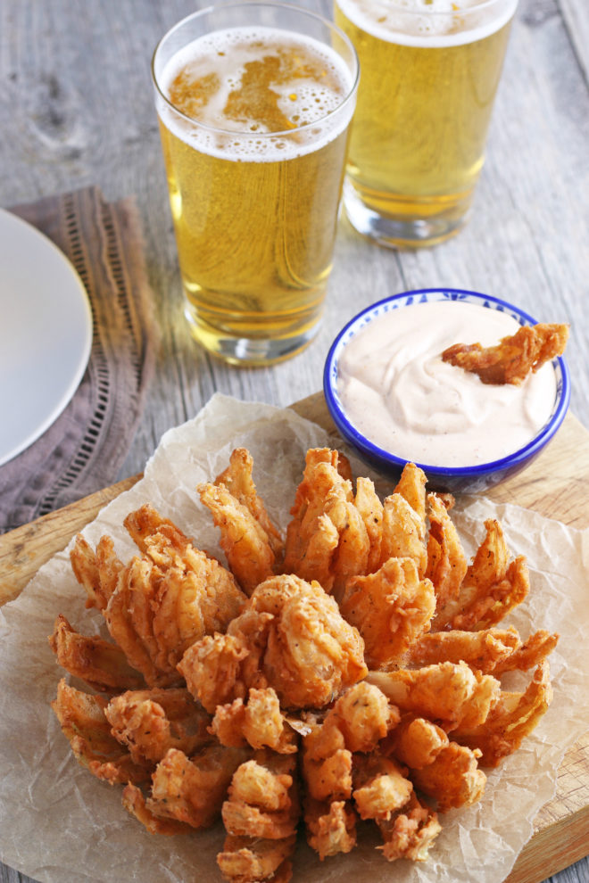 Fried Blooming Onion Wishes and Dishes