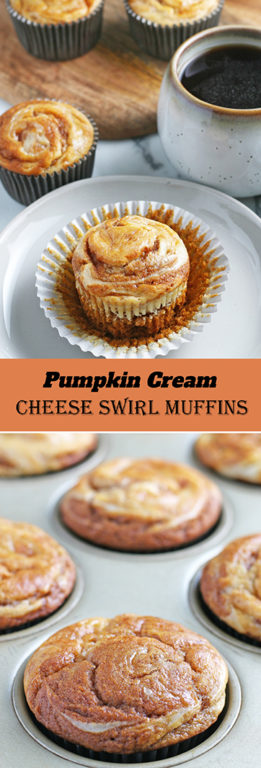 Gorgeous Pumpkin Cream Cheese Muffins are a tasty treat for snacking, breakfast, and more. These pumpkin cream cheese swirl muffins are easy to make for fall or Thanksgiving! 