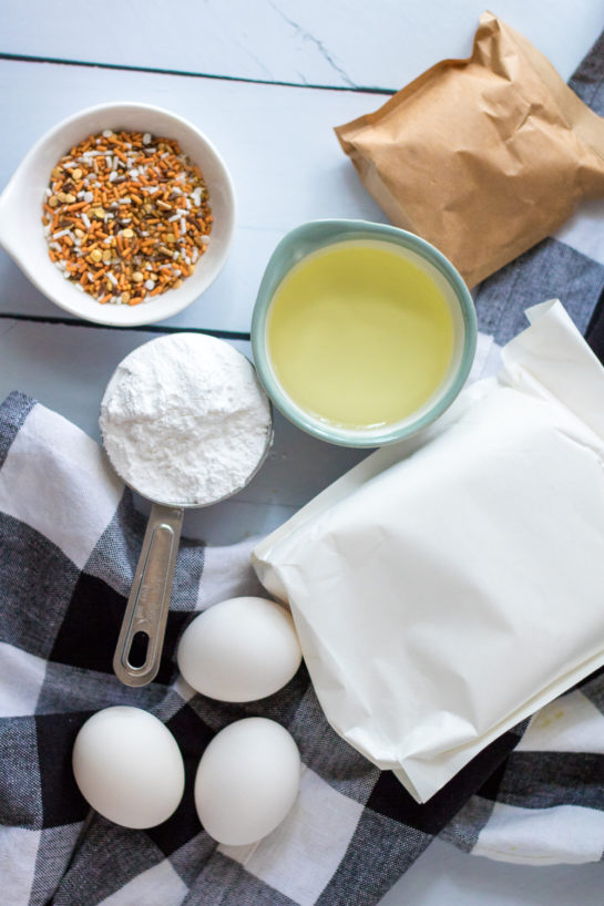 Ingredients needed to make the Easy Fall Confetti Sweet Bread recipe