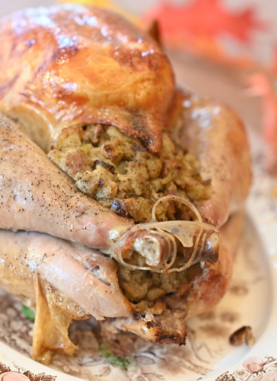 No Thanksgiving is complete without a juicy, Classic Stuffed Turkey Recipe for the Thanksgiving or Christmas! The flavor is top notch, skin is extra crispy, and the meat is perfectly seasoned!