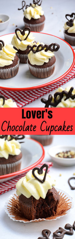 Fun Lover's Chocolate Cupcakes recipe: Valentine's Day Chocolate Cupcakes that are elegant and gourmet treats made with no special skills and equipment. Show your Valentine how much you love them!