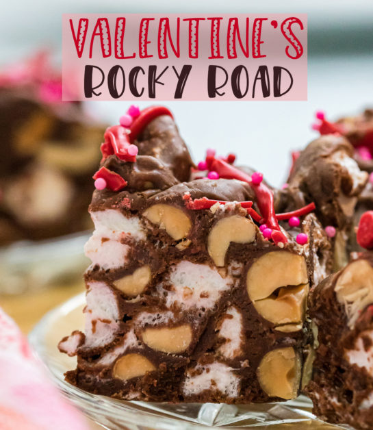 The best Valentine's Day Rocky Road recipe perfect for any holiday or party!