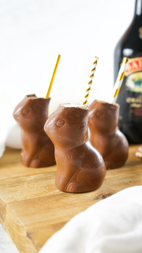 Photo of Bailey’s Chocolate Bunny Cocktail recipe ready to be served for a party