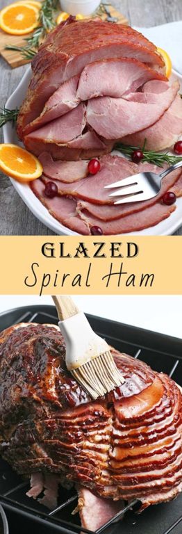 This easy recipe for Glazed Spiral Ham with a sweet glaze uses a fully-cooked ham and is a great centerpiece for your Christmas, Easter, or Thanksgiving dinner table! The flavor and texture will be a show-stopper!This recipe for Glazed Spiral Ham with a sweet glaze uses a fully-cooked ham and is a great centerpiece for your Christmas, Easter, or Thanksgiving dinner table! The flavor and texture will be a show-stopper!