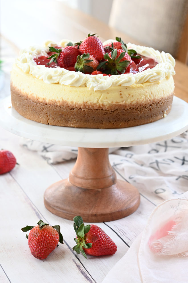 New York-Style Strawberry Cheesecake | Wishes and Dishes