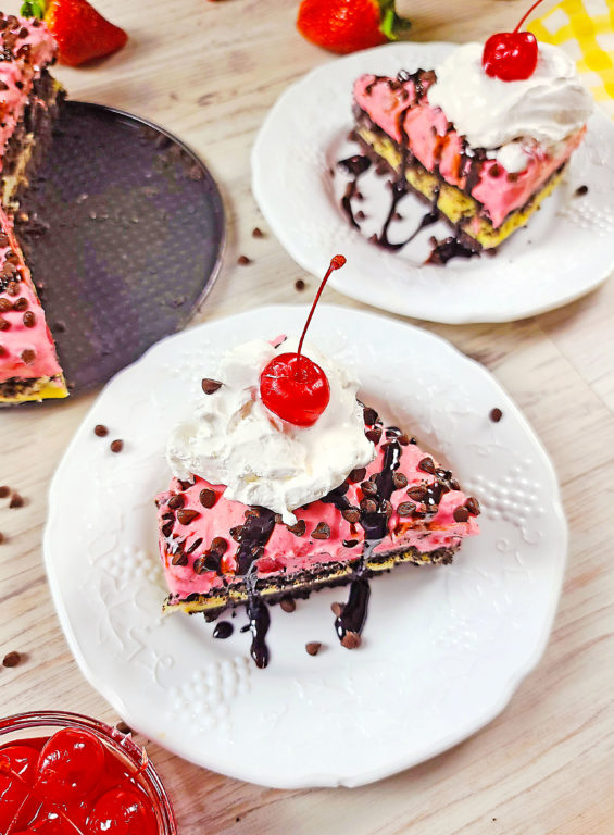 No Bake Banana Split Cheesecake Wishes And Dishes