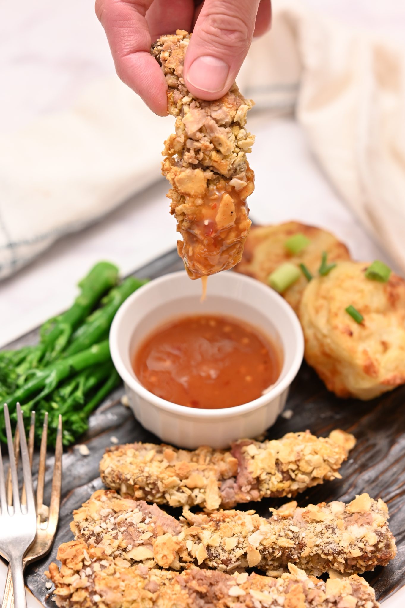 Idaho Finger Steaks with Country Sweet Dipping Sauce | Wishes and Dishes