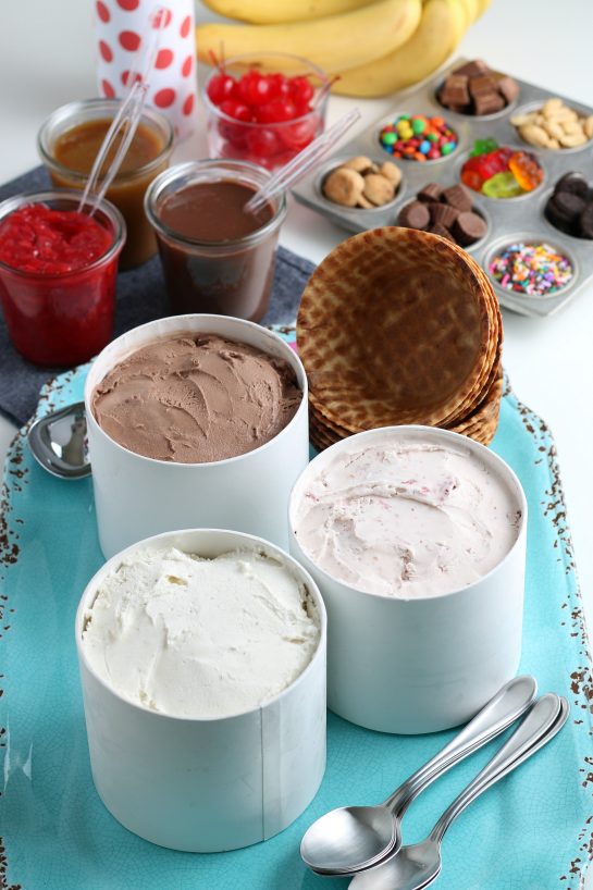 Build your own Ice Cream Sundae Bar or ice cream social party that's perfect for any kind of celebration! Jazz up your birthdays, graduations, or just a regular Saturday with friends! 