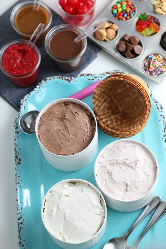 ice cream sundae bar