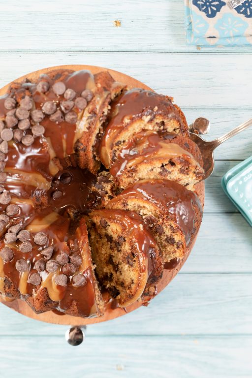 Peanut butter and jam bundt cake recipe | delicious. magazine