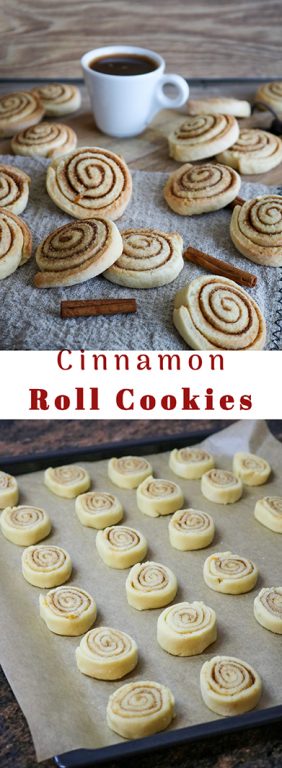Cinnamon Roll Cookies are thick, soft, buttery cookies, swirled with cinnamon sugar and the perfect Christmas cookie! All the flavors of a cinnamon roll in a delicious cookie recipe!