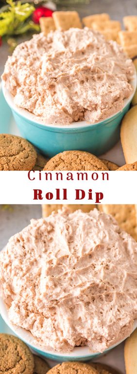 Easy Cinnamon Roll Dip is a decadent, crazy simple dessert recipe for Christmas or any holiday - even a sweet breakfast idea! It only takes 15 minutes from start to finish!