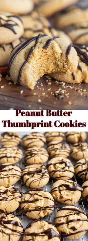 Absolutely delicious Peanut Butter Thumbprint Cookies are a peanut butter lovers' favorite cookie recipe and perfect for Christmas cookie exchanges!