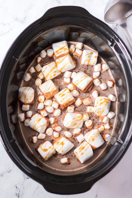 Photo of the finished Crock Pot Caramel Hot Chocolate recipe