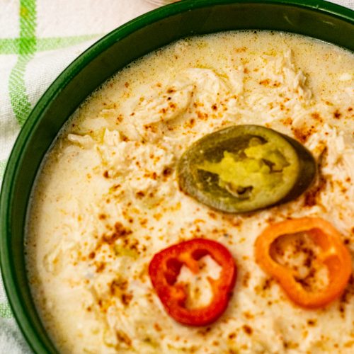 Crock Pot Green Chili Chicken Enchilada Soup Wishes and Dishes