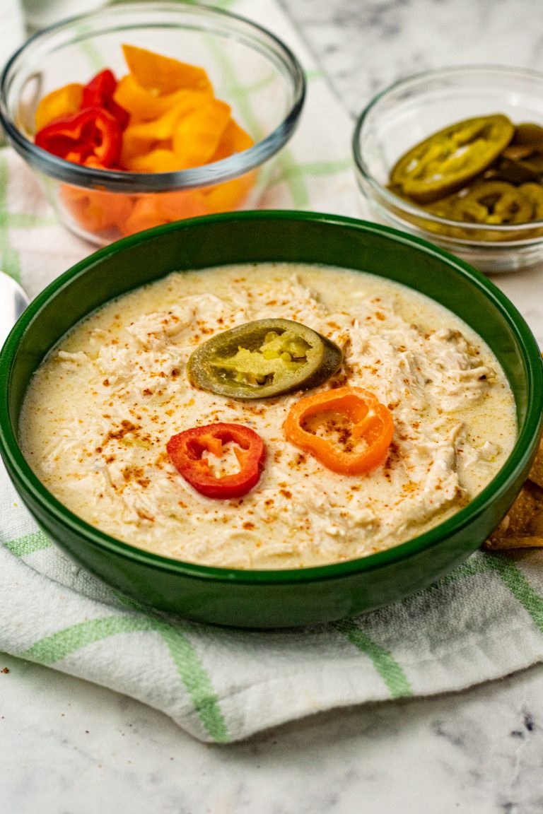 Crock Pot Green Chili Chicken Enchilada Soup Wishes and Dishes