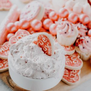 Strawberry Cake Mix Dip is one of the first dessert dip recipes I fell in love with as a child and I can never get enough of it. All you need is three simple ingredients!