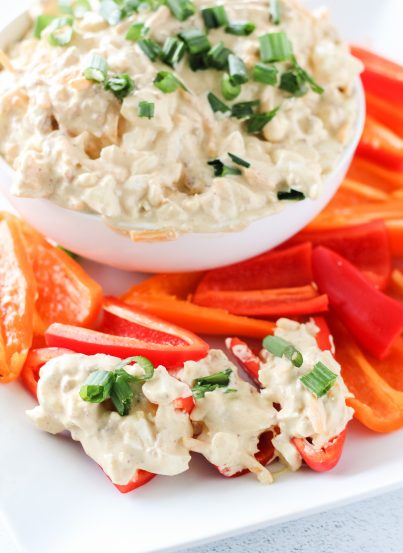 Simple Loaded Deviled Egg Salad is a fun twist on the traditional egg salad recipe! It’s packed with flavor, great for Easter or any holiday, bridal or baby shower, and makes a great lunch. 