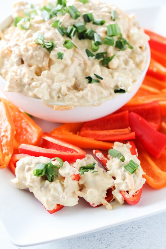 Simple Loaded Deviled Egg Salad is a fun twist on the traditional egg salad recipe! It’s packed with flavor, great for Easter or any holiday, bridal or baby shower, and makes a great lunch. 