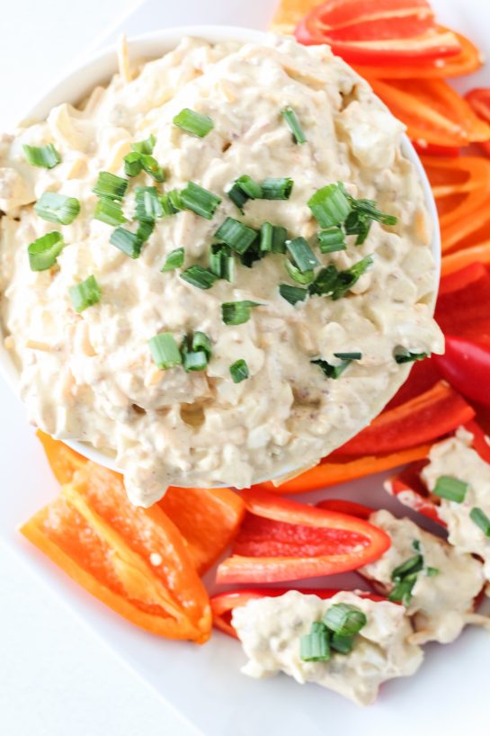 Loaded Deviled Egg Salad is a fun twist on the traditional egg salad recipe! It’s packed with flavor, great for Easter or any holiday, and makes a great lunch. 