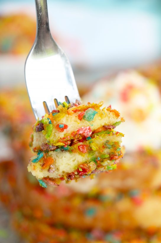 Air Fryer Fruity Pebble French Toast is a classic French toast recipe made with a sweet and crispy cereal coating right in the air fryer. This Fruity Pebbles French toast is a fun twist on a classic favorite breakfast or brunch!