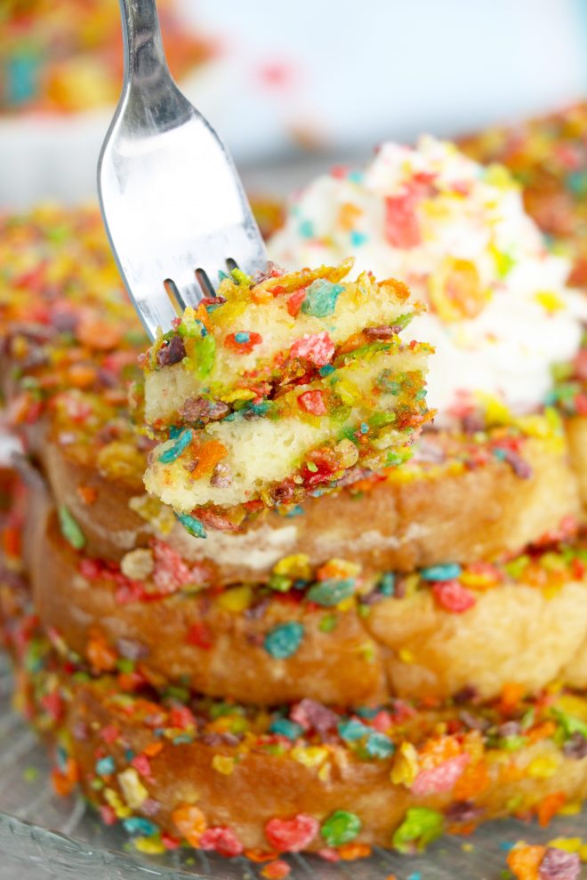 Air Fryer Fruity Pebble French Toast | Wishes and Dishes