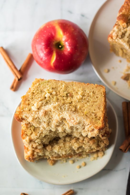 This easy Apple Streusel Coffee Cake fall dessert recipe just perfect for Fall! This soft, moist cake is easy to make because it starts with a box mix that you jazz up with apples and a crunchy cinnamon streusel topping. 