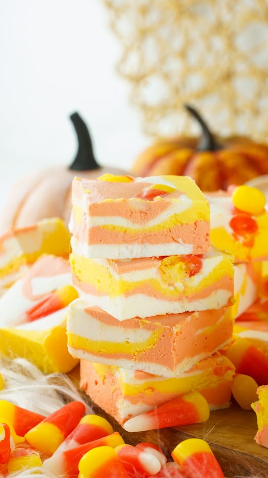 No-Bake Candy Corn Fudge recipe is a delicious and easy Halloween treat for kids and adults. This creamy homemade fudge only needs 4 ingredients and 15 minutes to make!