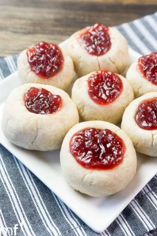 Lignon Berry Thumbprints recipe. Give your cookies a very Swedish vibe with lingonberry jam!