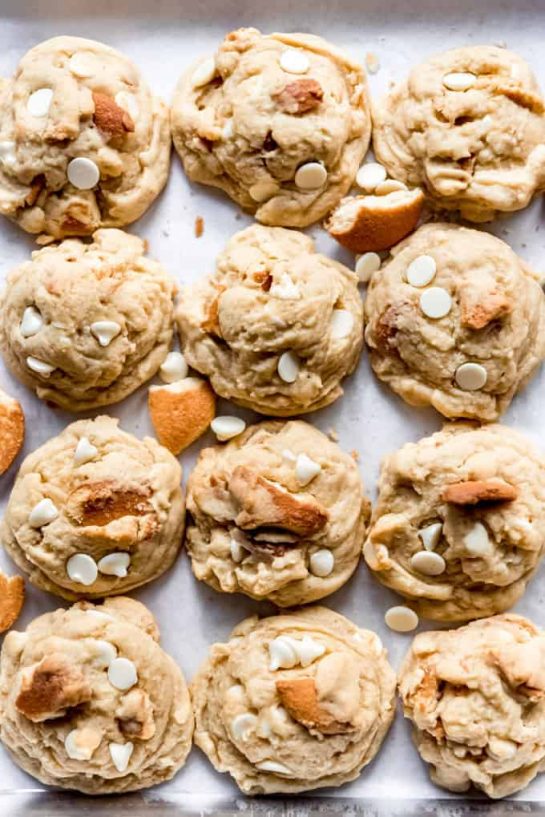 Banana Pudding Cookies recipe. This cookie recipe is loaded with fruity banana flavor! You are sure to want two of these!