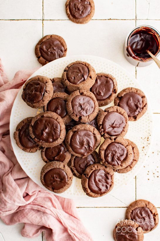 Chocolate Thumbprint Cookies recipe. You can’t go wrong with chocolate for an epic thumbprint cookie!